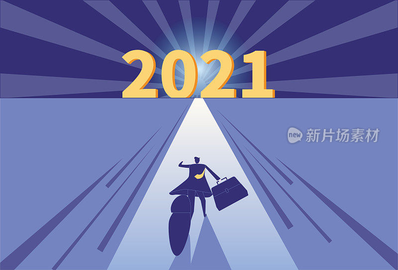 Business men rush to 2021